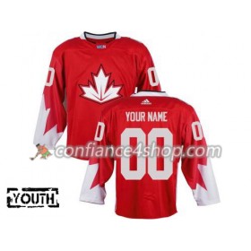 Adidas Maillot de Hockey Canada Personnaliser Coupe du monde de hockey sur glace 2016 Rouge - Enfant
